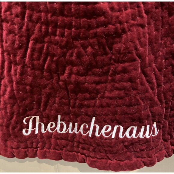Pottery Barn Tree Skirt Christmas Velvet Quilted Monogrammed Thebuchenaus 45” - Picture 3 of 9